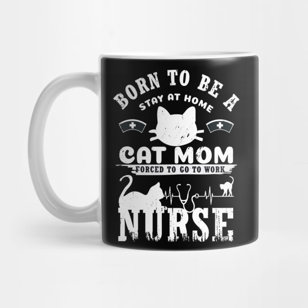 Stay Home Cat Mom Funny Shirt by Rezaul